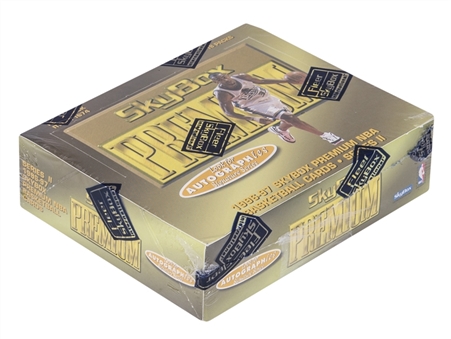 1996-97 Skybox Premium Series 2 Factory Sealed Basketball Wax Box (18 Packs)